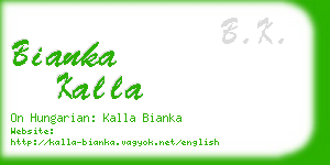 bianka kalla business card